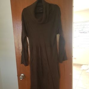 Brown sweater dress